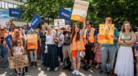 Doctors on strike in London.