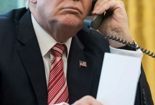 Close-up of Donald Trump in the Oval Office.