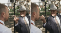 Bob Katter threatens a 9News journalist.