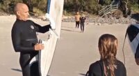 Surfer's narrow escape from 'great white' shark at NSW beach