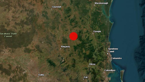 The epicentre of the quake struck ï»¿Kilkivan, west of Gympie and 256 km north of Brisbane, at 9.50am.