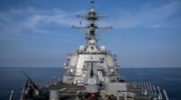 FILE - View of the U.S.S. Gravely (DDG 107) destroyer, Feb. 13, 2024. (AP Photo/Bernat Armangue, File)