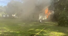 2 displaced, 1 taken to hospital in Burton fire Wednesday