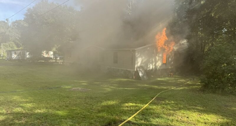 2 displaced, 1 taken to hospital in Burton fire Wednesday