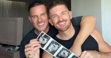 Adam Frisby and partner Jamie are expecting their first child