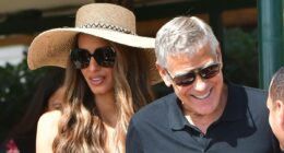 Amal Clooney supports sickly husband George in Venice