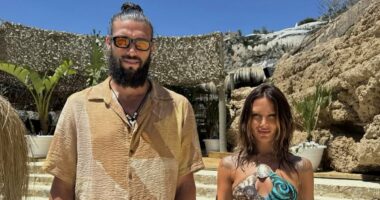 Andy Carroll and Lou Teasdale drop major clue they're back together