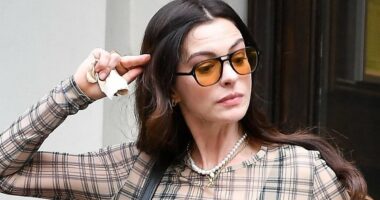 Anne Hathaway suffers EPIC tumble while filming Devil Wears Prada 2