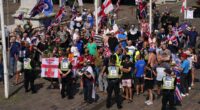 Anti-migrant protesters face counter-demonstrators in Portsmouth
