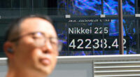 Asian shares are mixed, with Chinese benchmarks sinking ahead of Nvidia earnings update