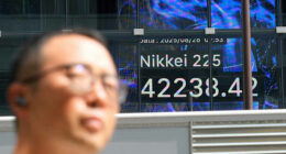 Asian shares are mixed, with Chinese benchmarks sinking ahead of Nvidia earnings update