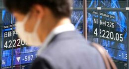Asian shares decline following Wall Street's dip