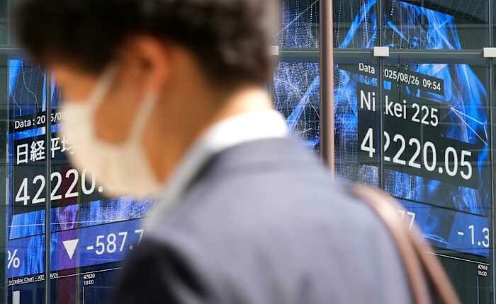 Asian shares decline following Wall Street's dip