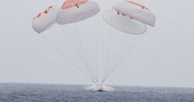Astronauts return to Earth with SpaceX after 5 months at the International Space Station