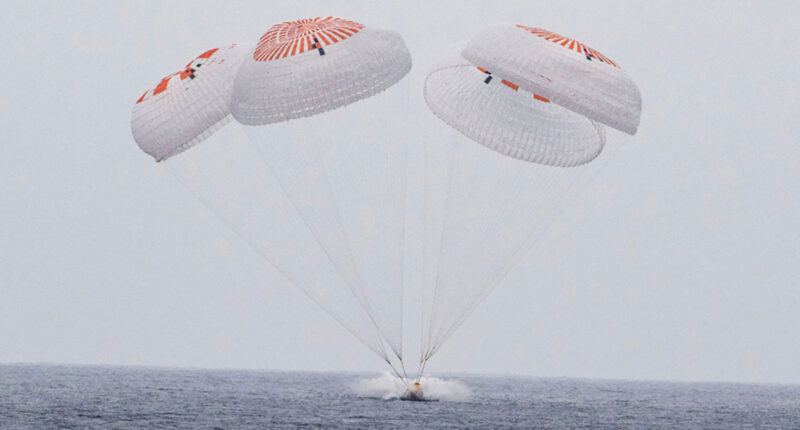 Astronauts return to Earth with SpaceX, splash down off San Diego after 5 months at International Space Station