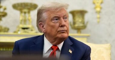 The Oval Office has been decked out with gold decor in Donald Trump's second term.
