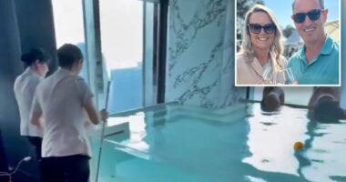 Australian couple overflows private spa and 'floods lower floors" at luxury Chinese hotel