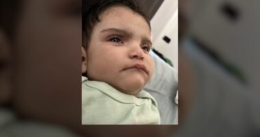 Baby Emmanuel Haro's father seen with deputies in remote Moreno Valley, California amid search for child's body