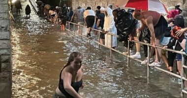 Biblical flooding shuts down state fair and leaves residents trapped