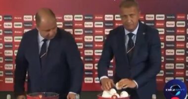 Bizarre Cup draw caught in 'fixing' storm as organisers are forced to DENY rigging accusations after fans call out co-host's unique ball-picking technique