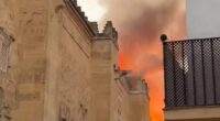 Blaze rips through church: Firefighters battle save attraction 