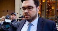 Bruce Lehrmann leaves the Law Courts.