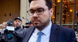 Bruce Lehrmann leaves the Law Courts.