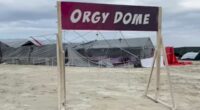 Burning Man's 'Orgy Dome' is destroyed after dust storm hits festival