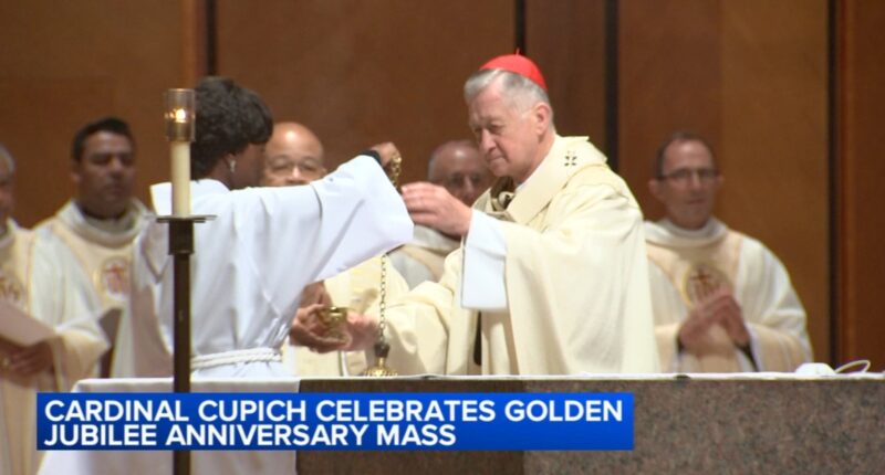 Cardinal Blase Cupich celebrates 50 years of priesthood with Golden Jubilee Anniversary Mass at Chicago's Holy Name Cathedral
