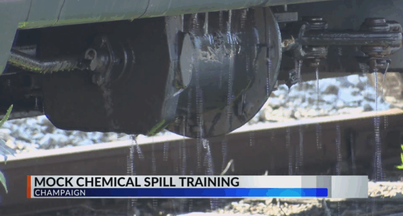 Champaign Fire Dept. participates in train derailment, hazardous material training