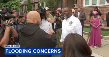 Chicago Mayor Brandon Johnson, Alderman Ray Lopez visit Gage Park as residents call for more help after repeated flooding