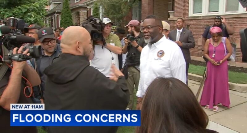 Chicago Mayor Brandon Johnson, Alderman Ray Lopez visit Gage Park as residents call for more help after repeated flooding