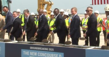 Chicago Mayor Brandon Johnson, aviation officials break ground on new O'Hare airport concourse