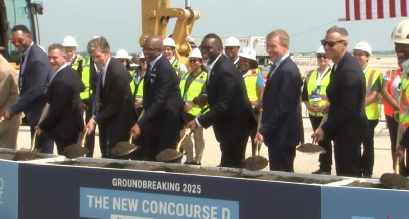 Chicago Mayor Brandon Johnson, aviation officials break ground on new O'Hare airport concourse