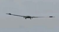 Photo of a large stealth flying-wing aircraft over China.