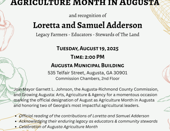 City of Augusta to recognize August as Agriculture Month