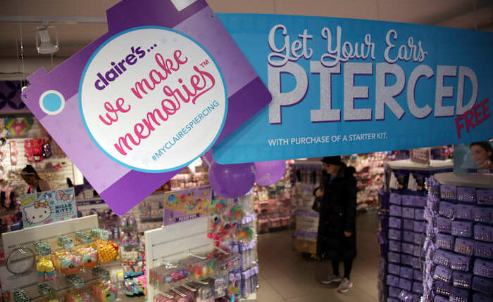 Claire's, known for piercing millions of teens' ears, files for Chapter 11, 2nd time since 2018
