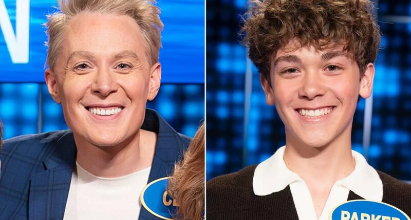 Clay Aiken's son Parker, 15, looks like his dad's twin while making his TV debut on Celebrity Family Feud