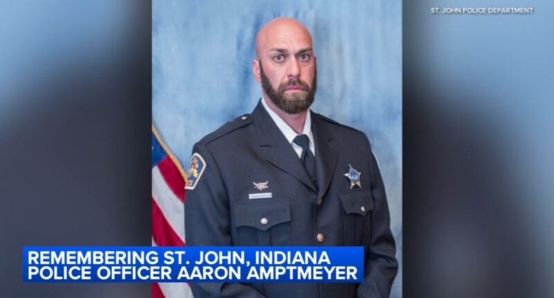 Community mourns St. John Police Department Det. Aaron Amptmeyer, died after medical emergency at Midwest Training and Ice Center