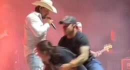 Controversial country singer Gavin Adcock nearly attacked onstage