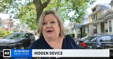 Woman speaking about hidden recording devices used by criminals.