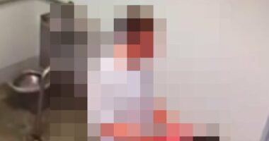 Creepy video of Bryan Kohberger with red hands pacing in prison cell