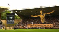 Diogo Jota's emotional widow takes in Wolves' incredible tributes to former Liverpool star as his ex team-mates fight back tears during minute's applause