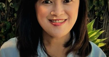 Headshot of Irene T. Gaw Gonzalo, D.O. in a white coat.