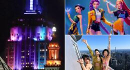 Empire State Building dazzles NYC with KPop Demon Hunters light show