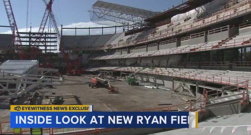 Exclusive look at Northwestern University's new Ryan Field facility, Wildcats football team playing at temporary site