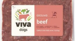 Package of Viva Ground Beef for Dogs.
