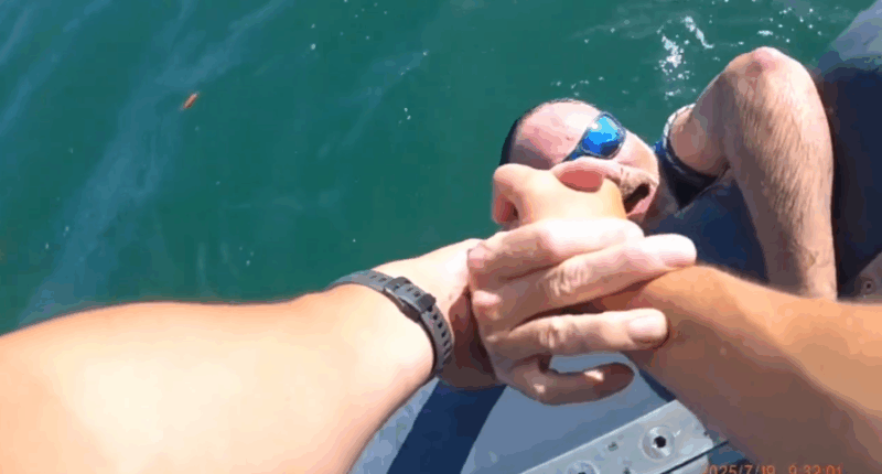 FWC rescues man clinging to kayak with head barely above water: 'You're one lucky S.O.B.'