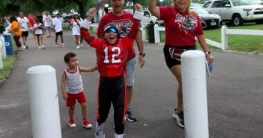 Fans celebrate Tampa Bay Buccaneers preseason opener