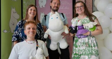 Fans celebrate the 80th birthday of the Moomins, Finland's most lovable literary cartoon family